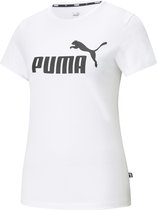 PUMA ESS Logo Tee Dames T-shirt - Wit - Maat XL