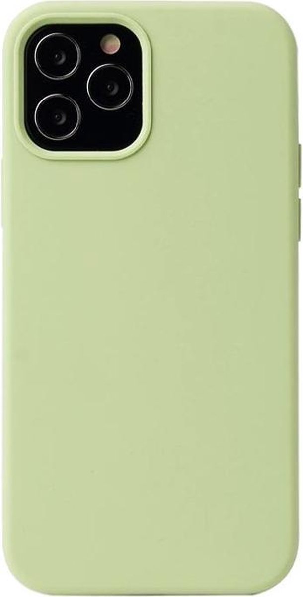 Hoesje voor iPhone 12 & 12 Pro - Silicone Shield Case - Backcover - Perfect voor Val Bescherming - Groen