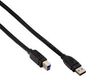 Hama 00054501, 1,8 m, USB A, USB B, USB 3.2 Gen 1 (3.1 Gen 1), Mâle/Mâle, Noir