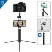 10-in-1 Selfie Stick - Stabilizer - Bluetooth afstandsbediening - Gimbal - Stabiele Tripod voor buiten en binnen gebruik - Selfie Lights Flitsers - USB Opladen - Perfect voor vloggers, en mensen die on-the-go content maken
