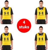 Under Armour - hesjes – 4 stuks – hesjes voetbal  - geel – veiligheidshesje – maat senior - hesje