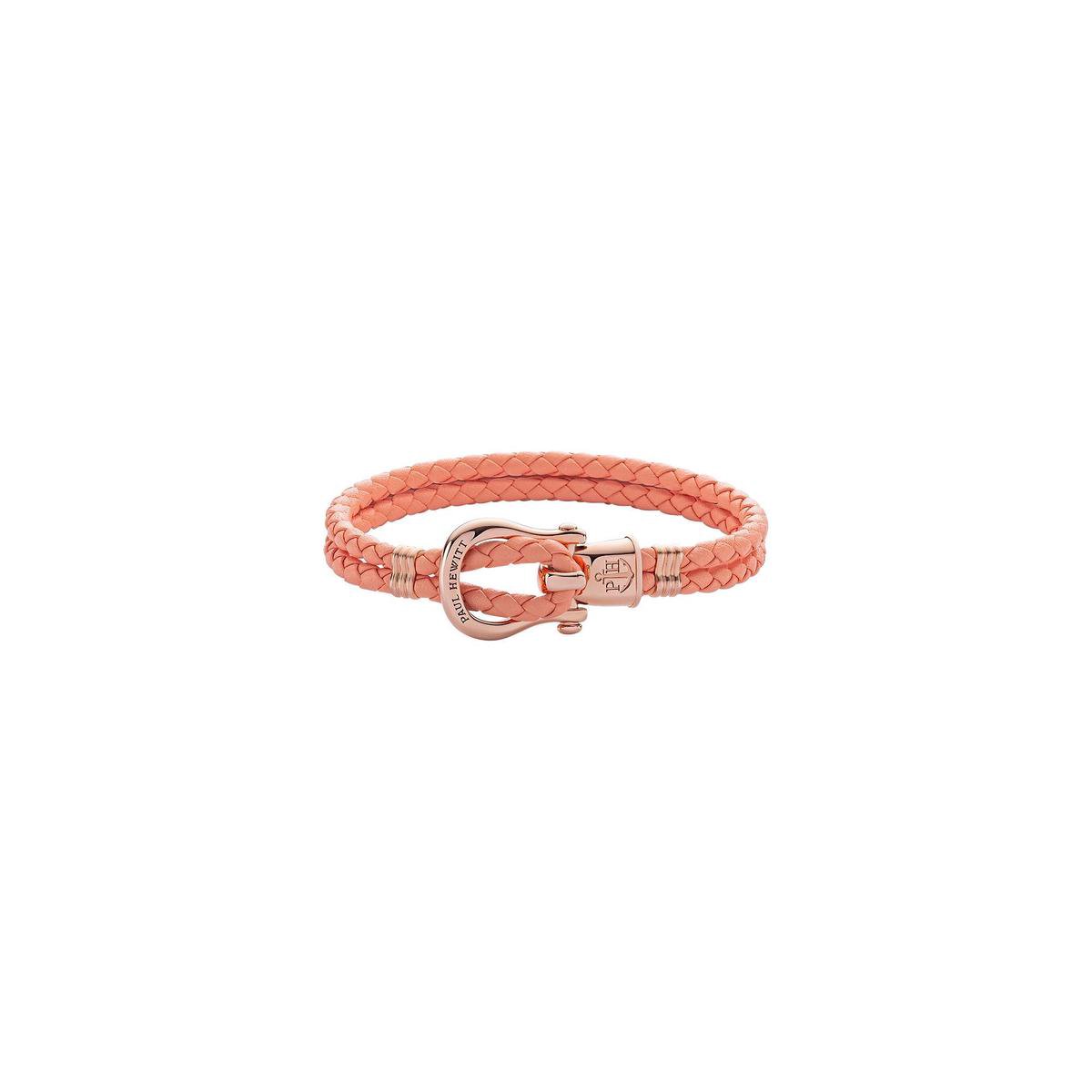Paul Hewitt Phinity Bracelet - PH-FSH-L-R-A-L - Armband - Leer - Oranje - 19cm