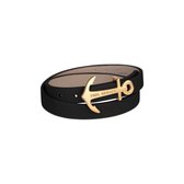 Paul Hewitt unisex Armband lederen / edelstaal S Zwart 32003822