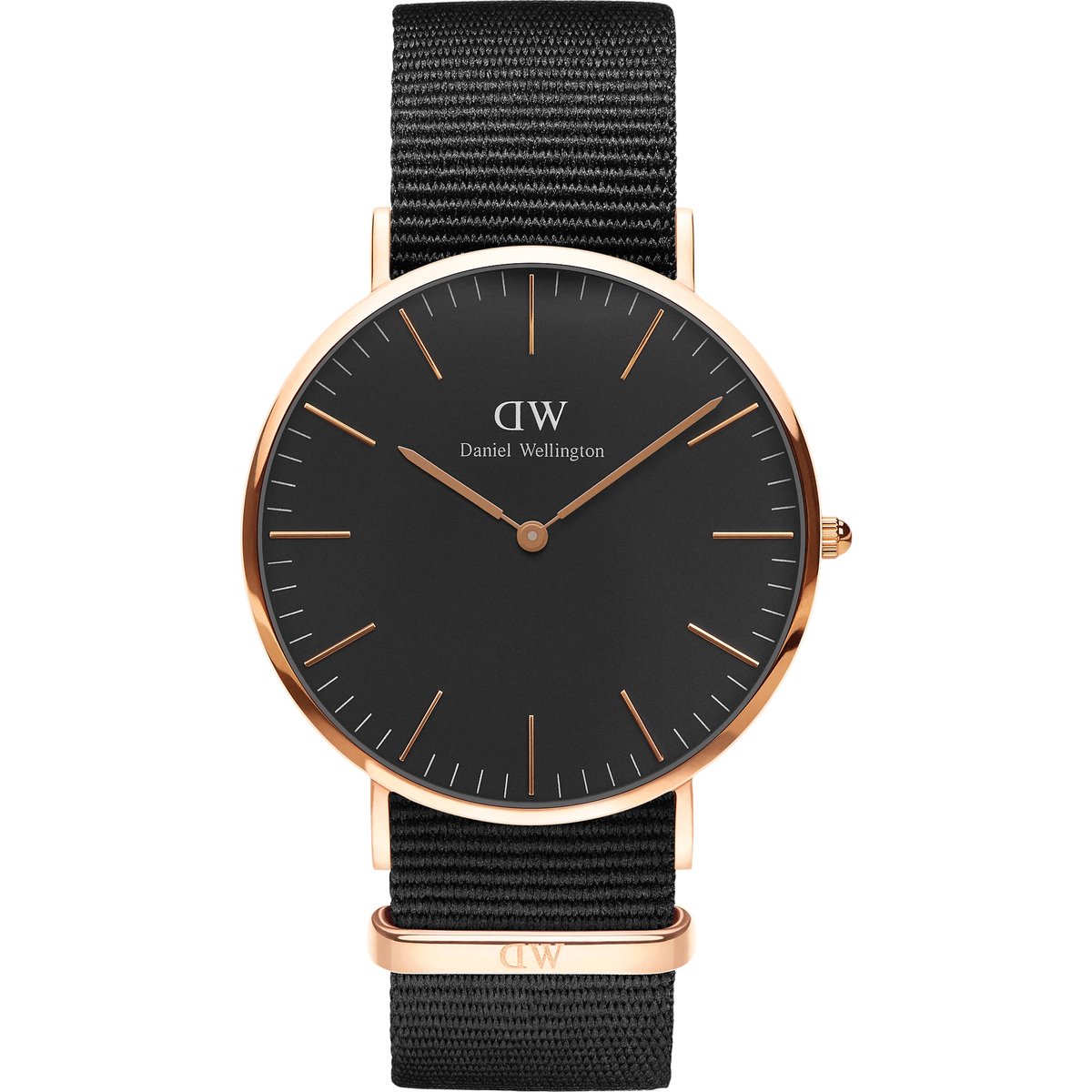 Daniel Wellington DW00100148 Classic Black Cornwall - Horloge - Textiel - Zwart - Ø 40 mm
