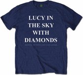 The Beatles Heren Tshirt -L- Lucy In The Sky With diamonds Blauw