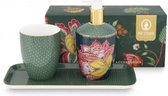 Pip Studio set van drie badkameraccessoires twinkel star green
