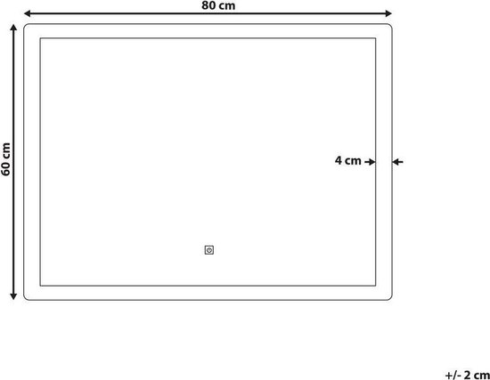 Beliani CORROY - Miroir LED- Argent - Glas