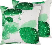 Beliani OSTINA - Tuinkussen set van 2 - groen - polyester