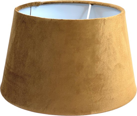 Koning Lear invoeren Beoordeling Lampenkap velvet - cognac - Ø23 cm - verlichting - lamp onderdelen - wonen  - tafellamp | bol.com