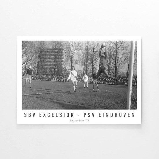 Walljar - SBV Excelsior - PSV Eindhoven '74 - Muurdecoratie - Acrylglas schilderij - 80 x 120 cm