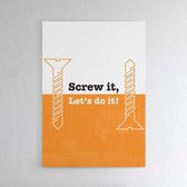 Screw It - Walljar - Wanddecoratie - Schilderij - Plexiglas