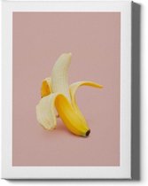 Walljar - Peeled Banana - Muurdecoratie - Poster met lijst