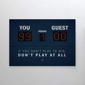 Walljar - Play To Win - Muurdecoratie - Poster met lijst