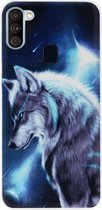 ADEL Siliconen Back Cover Softcase Hoesje Geschikt voor Samsung Galaxy A11/ M11 - Wolf
