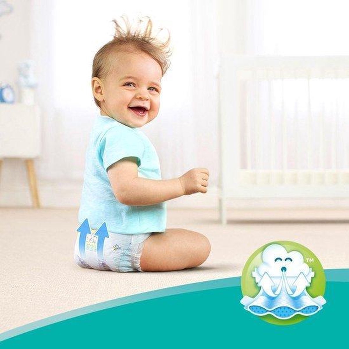 Couches Pampers Harmony - Taille 4+ (10-15kg) - 26 pièces