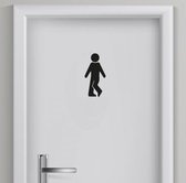 Toilet sticker Man 9 | Toilet sticker | WC Sticker | Deursticker toilet | WC deur sticker | Deur decoratie sticker