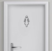 Toilet sticker Vrouw 8 | Toilet sticker | WC Sticker | Deursticker toilet | WC deur sticker | Deur decoratie sticker