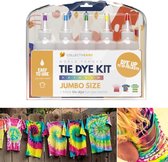 TIE DYE KIT - 5 grote flessen - Complete kit - Textielverf - Batikken - Maak je eigen T-shirt