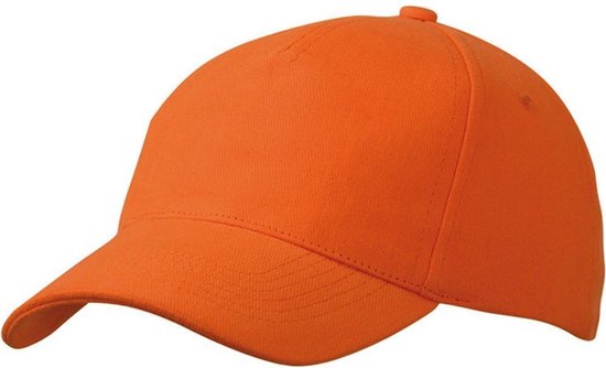 Myrtle Beach Volwassenen Unisex Zwaar Katoen 5 Paneelkapje (Oranje)