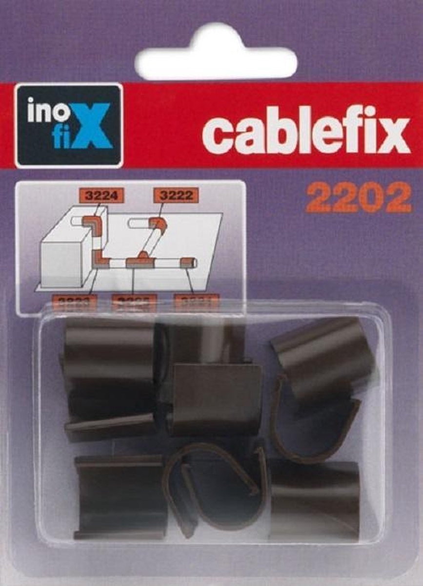 Inofix Cablefix 2202 Verlengstukken Donker Bruin