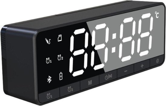 Digitale Wekkerradio- Wekkerradio- Alarm klok- Oplader-Bluetooth -Digitale  LED klok-... | bol.com