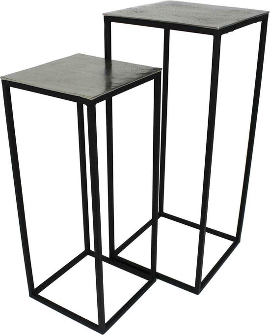 Set de table SVJ Home Decorations Mensa - L30 x B30 x H70 cm - Robuste - Argent