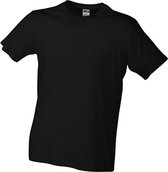 James and Nicholson Heren Slim Fit T-Shirt (Zwart)