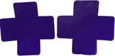 Tepelcover kruis paars | Versiering - Sexy - Sticker
