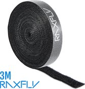 RaxFly Kabel Organiser 3M - Kabel management - Kabel Organizer - Klittenband - Kabelbinder - 15mm dikte