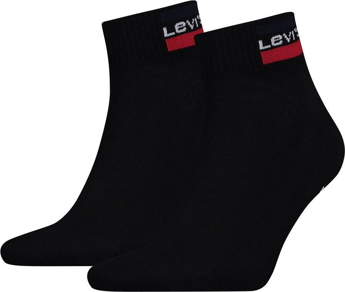 Levis Sokken 168Ndl Mid Cut Sprtwr Logo 2P Zwart