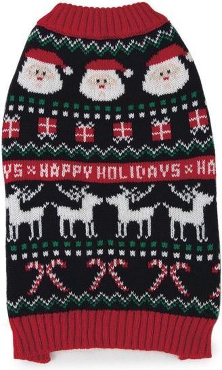 Hondentrui - Kersttrui Happy Xmas – Hondenkleding - Maat M - 33 cm