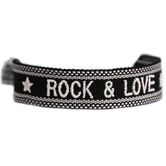 Geweven armbandje rock & love | bol.com