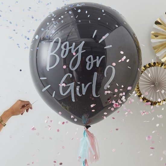 Gender Reveal Ballon Boy or Girl Confetti ballon - ByDjm