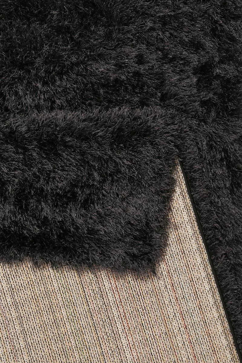 Hoogpolig antraciet vloerkleed 200x290 Esprit