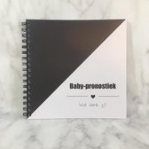 Baby-pronostiek boekje - ZWART - gender reveal - jongen of meisje - zwangerschap - babyshower