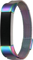 Shop4 - Geschikt voor Fitbit Alta Bandje - Metaal Meerkleurig