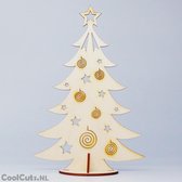 Kerstboom van CoolCuts - Houten Kerstboom 29 cm - Kerstdecoratie - Kerst cadeau - Bouwpakket