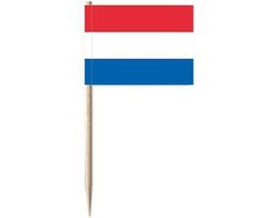 Cocktailprikkers vlag Nederland 200x stuks - vlaggetjes Holland