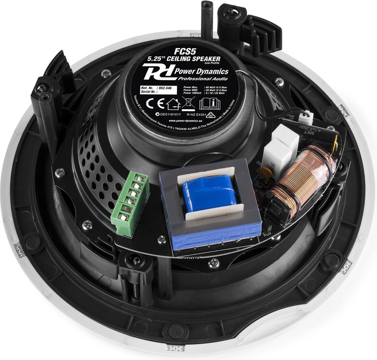 Power Dynamics CSSG8 Enceinte de Plafond Haut de Gamme - Enceinte Passive Basse Impédance - Aluminium