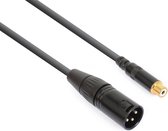 PD Connex XLR (m) - Tulp 1x RCA (v) kabel - 0,15 meter