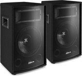Speakers - Vonyx SL12 speakerset - Set van twee 12 boxen van 600W voor disco feestjes en DJ's - Setvermogen 1200W maximaal