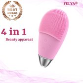 Felya® - 4in1 Gezichtsborstel- Gezichtsreiniger Elektrisch - Massage functie - gezichtsreinigingsborstels - huidverzorging