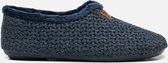 Nortenas - Pantoffels Dames - Sloffen - Leer met voering - Blauw - Maat 37