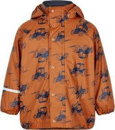 CeLaVi - Regenjas met fleece voor jongens - Traktor - Pompoen - maat 80 (80-86cm)