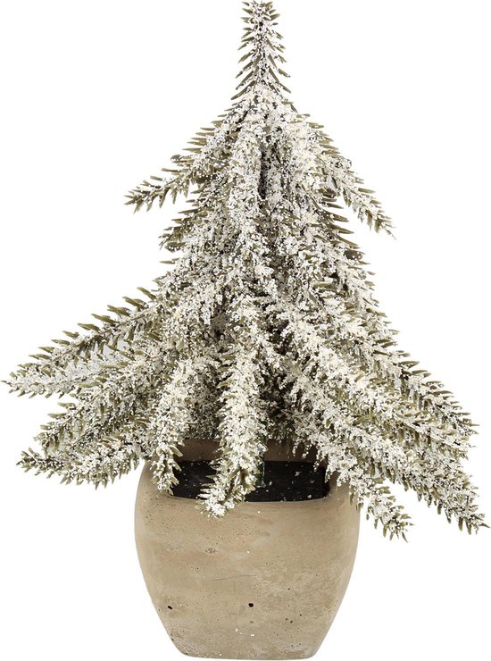 bezoek vergeven hoogtepunt Mini-Kerstboom - Kerstboom incl. pot Cement - Feestelijke Glitters Mini  Kerstboom -... | bol.com