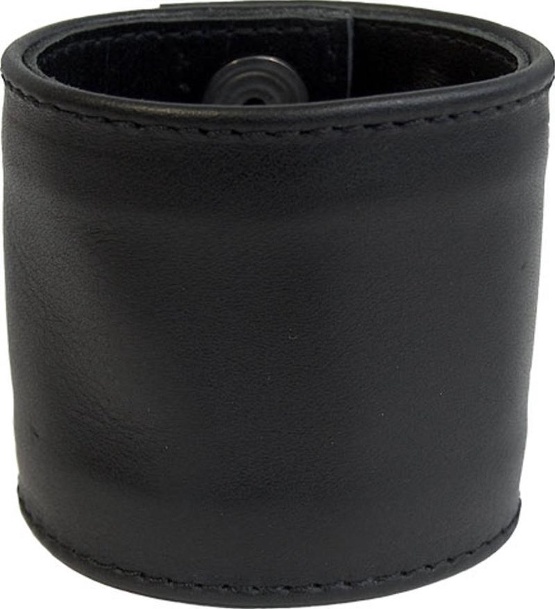 Mister b leather wristband stitched 6 cm breed - large - 23.5 cm