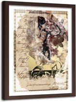 Foto in frame Abstract vrouwenlichaam, 80x120, beige, Premium print