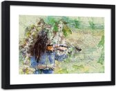 Foto in frame Violist, 120x80, groen, Premium print