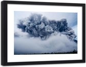 Foto in frame Vulkaan uitbarsting, grijs, 120x80, Premium print