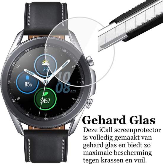Screenprotector geschikt voor Samsung Watch 3 41mm - Screen Protector Glas - 2 Stuks - iCall